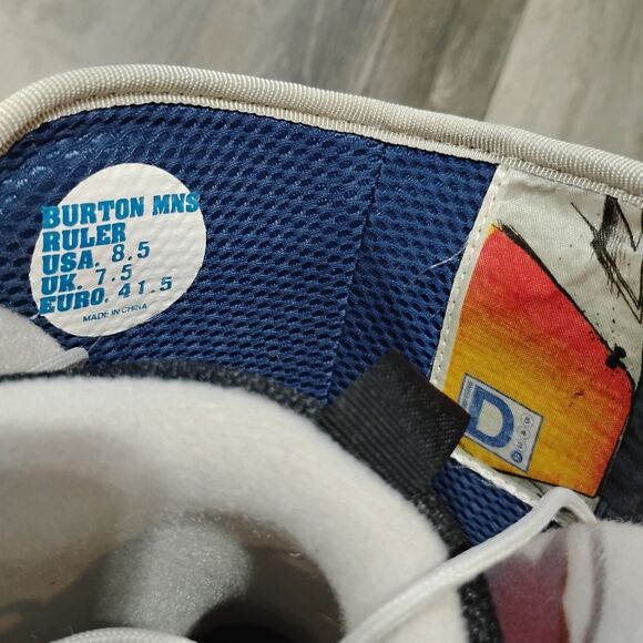 BURTON Men's Ruler Snowboard Boots Size 8.5 Shoe Sport Athlete Gray Blue - Picture 8 of 11
